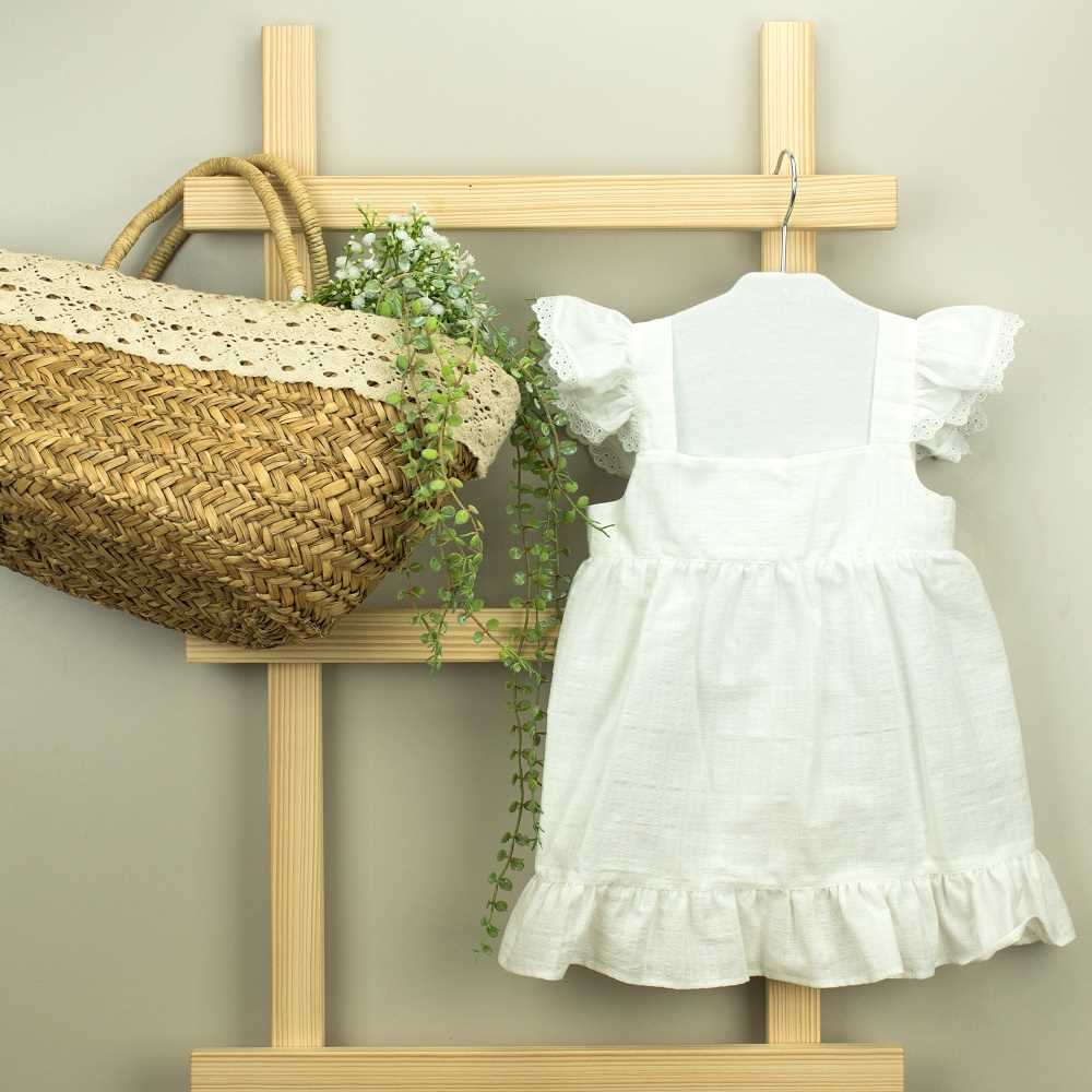 Vestido com bordado inglês | Allegra