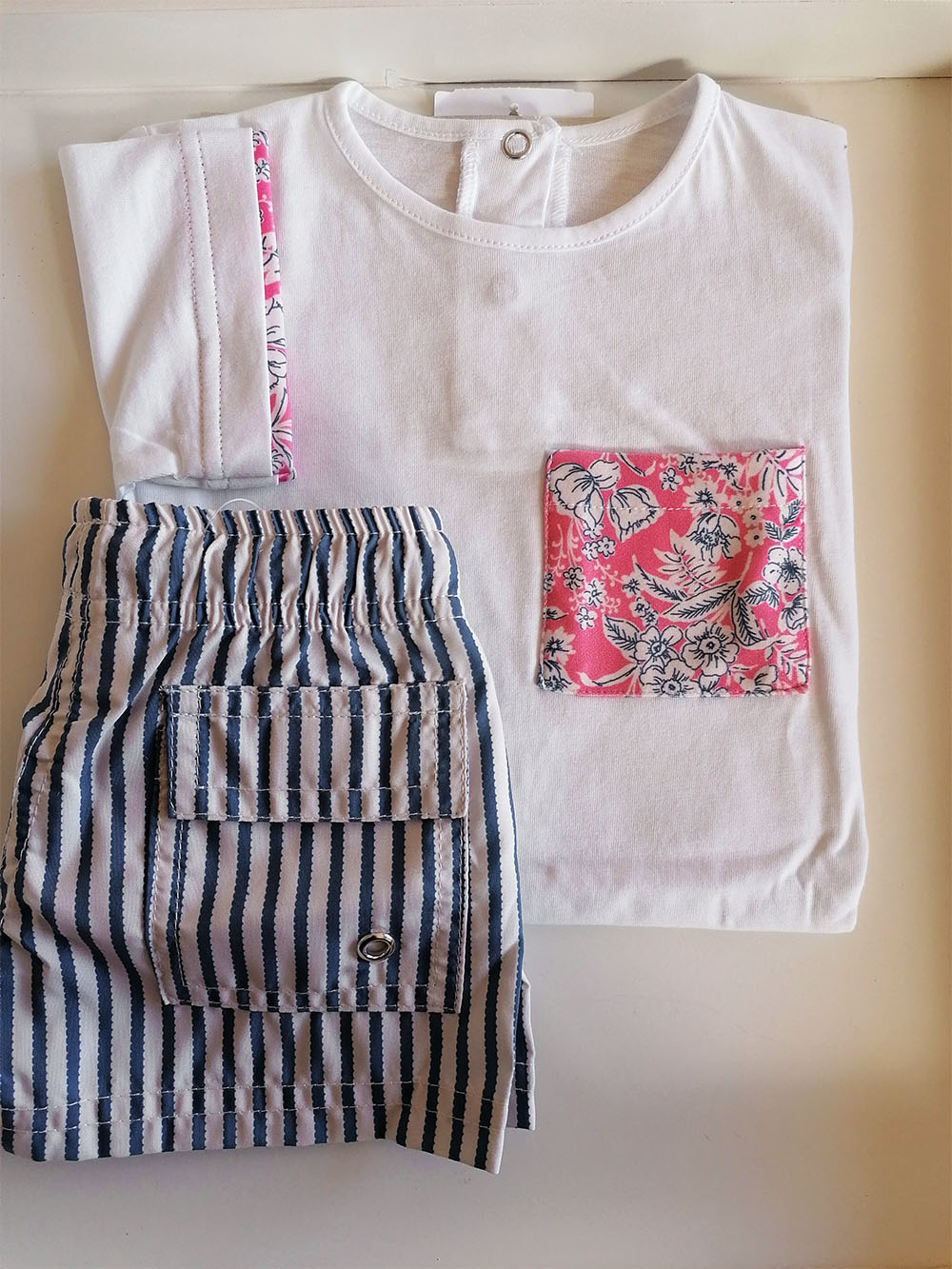 T-Shirt e Swimshort | Pink Garden